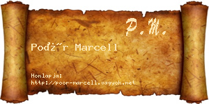Poór Marcell névjegykártya