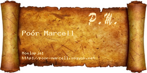 Poór Marcell névjegykártya