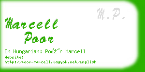 marcell poor business card